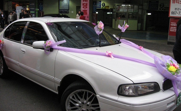 Wedding car - with wipers out